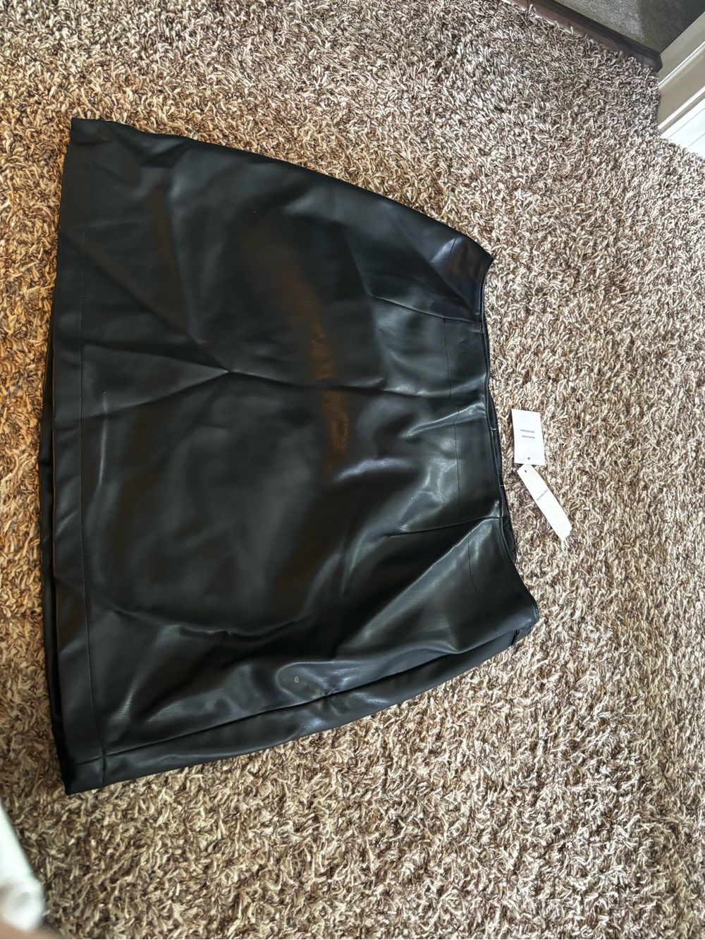 Abercrombie & Fitch Black Faux Leather Mini Skirt